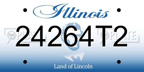 24264T2 Illinois License Plate