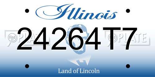 24264T7 Illinois License Plate