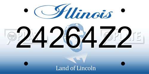 24264Z2 Illinois License Plate