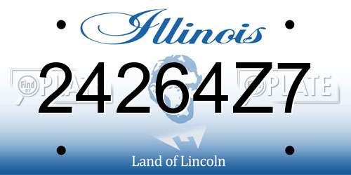 24264Z7 Illinois License Plate