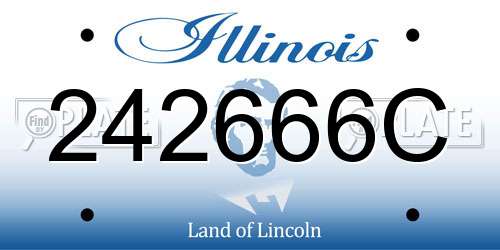 242666C Illinois License Plate