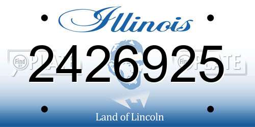 2426925 Illinois License Plate