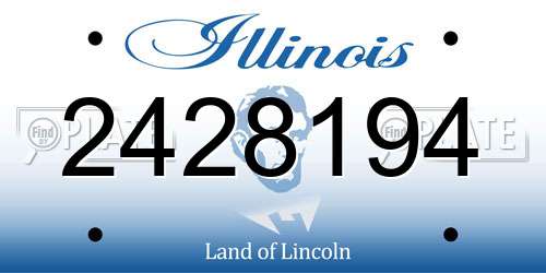 2428194 Illinois License Plate
