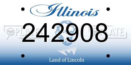 242908 Illinois License Plate