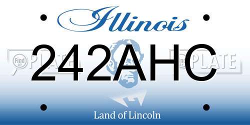242AHC Illinois License Plate