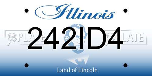 242ID4 Illinois License Plate