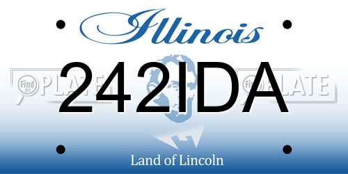 242IDA Illinois License Plate