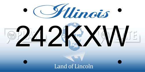 242KXW Illinois License Plate