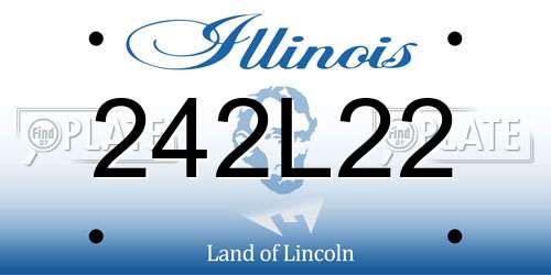 242L22 Illinois License Plate