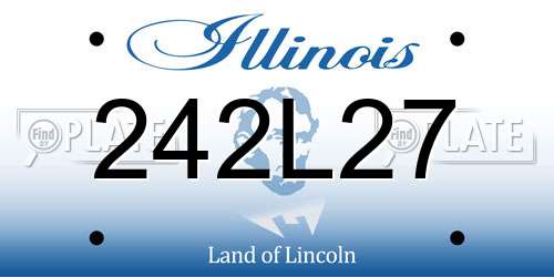 242L27 Illinois License Plate