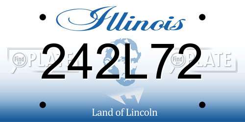 242L72 Illinois License Plate