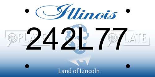 242L77 Illinois License Plate