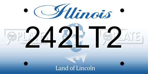 242LT2 Illinois License Plate