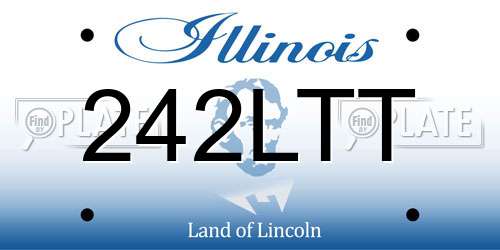 242LTT Illinois License Plate