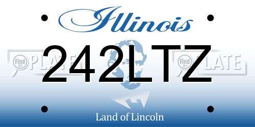 242LTZ Illinois License Plate