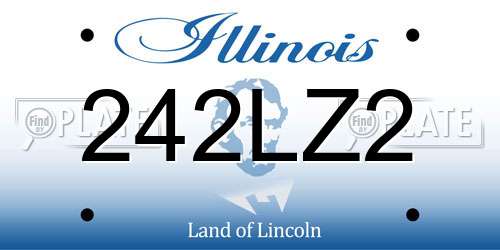 242LZ2 Illinois License Plate