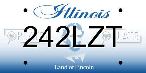 242LZT Illinois License Plate