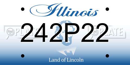 242P22 Illinois License Plate