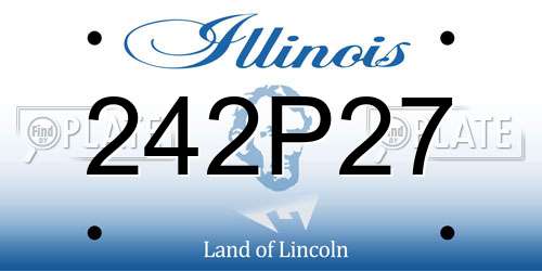 242P27 Illinois License Plate