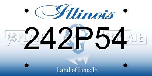 242P54 Illinois License Plate