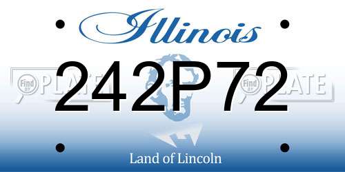 242P72 Illinois License Plate