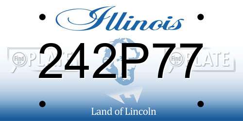 242P77 Illinois License Plate