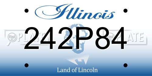 242P84 Illinois License Plate