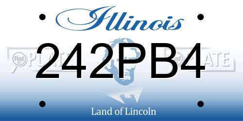 242PB4 Illinois License Plate