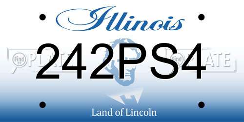 242PS4 Illinois License Plate