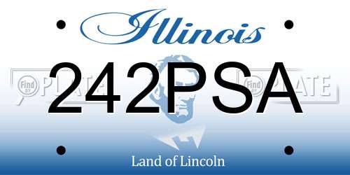 242PSA Illinois License Plate