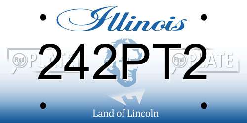 242PT2 Illinois License Plate