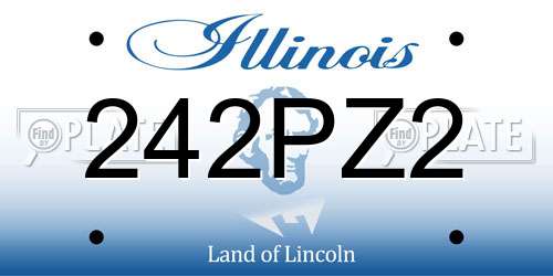 242PZ2 Illinois License Plate