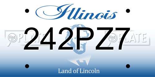 242PZ7 Illinois License Plate