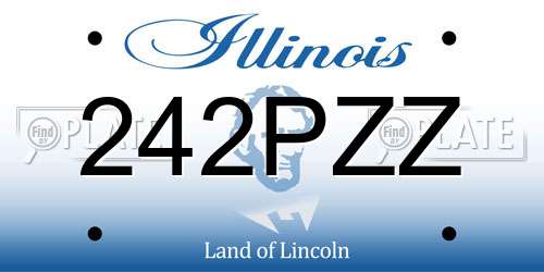 242PZZ Illinois License Plate
