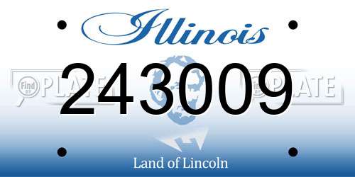 243009 Illinois License Plate