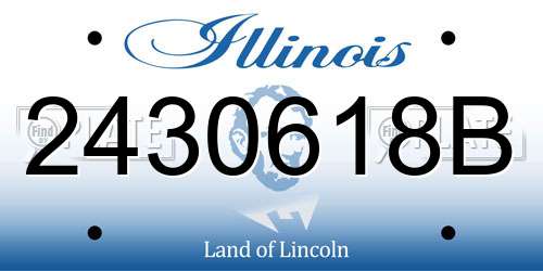 2430618B Illinois License Plate