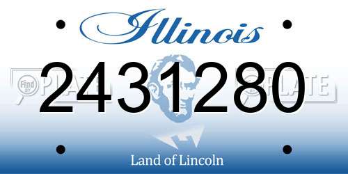 2431280 Illinois License Plate