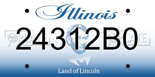 24312B0 Illinois License Plate