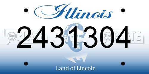 2431304 Illinois License Plate