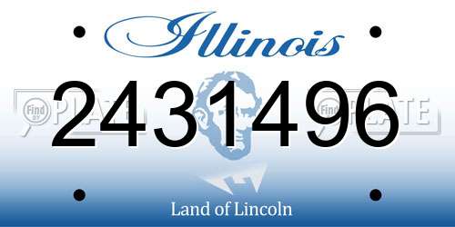 2431496 Illinois License Plate
