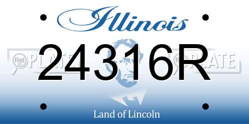 24316R Illinois License Plate