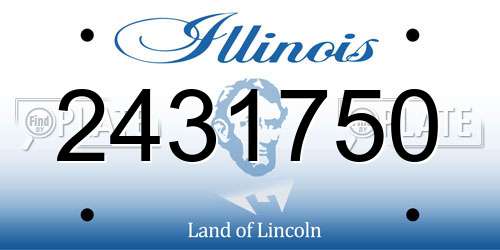 2431750 Illinois License Plate