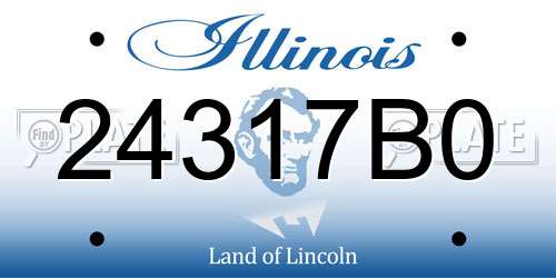 24317B0 Illinois License Plate