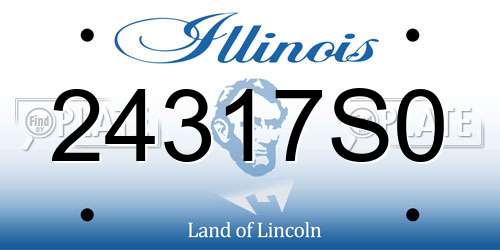 24317S0 Illinois License Plate