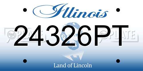 24326PT Illinois License Plate