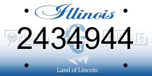 2434944 Illinois License Plate