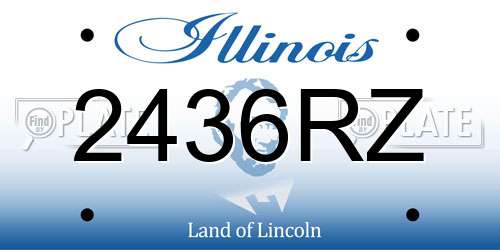2436RZ Illinois License Plate