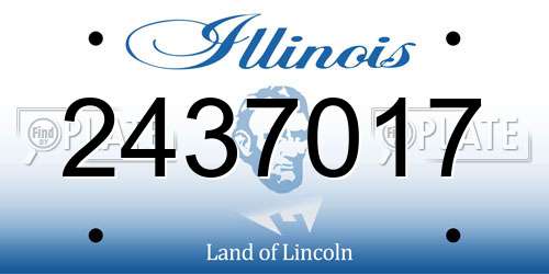 2437017 Illinois License Plate