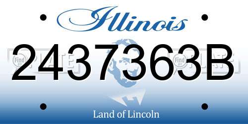 2437363B Illinois License Plate