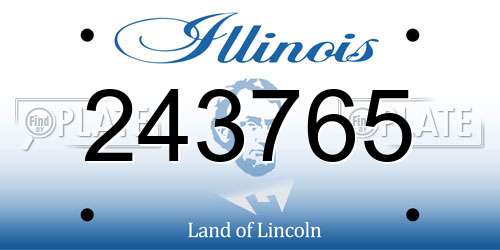 243765 Illinois License Plate